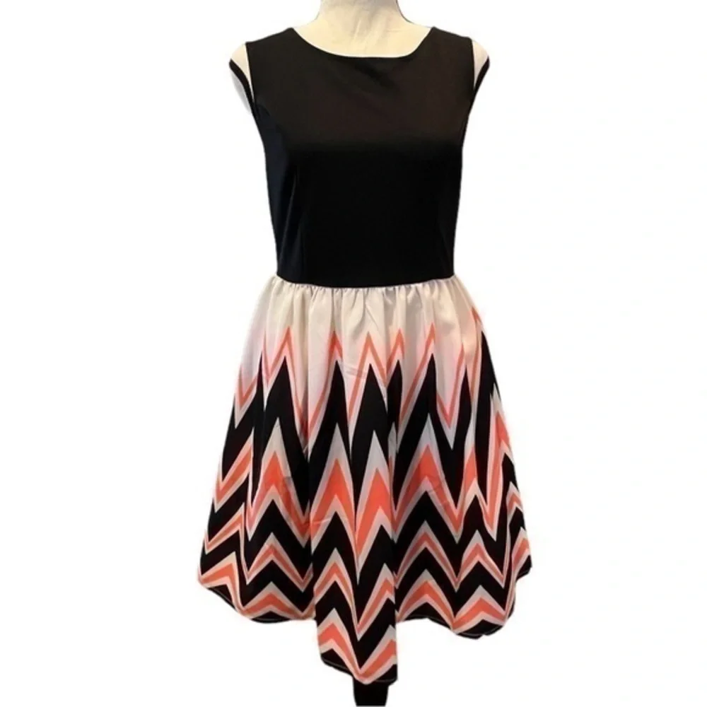 3 for$25 Fit and Flare Chevron Dress